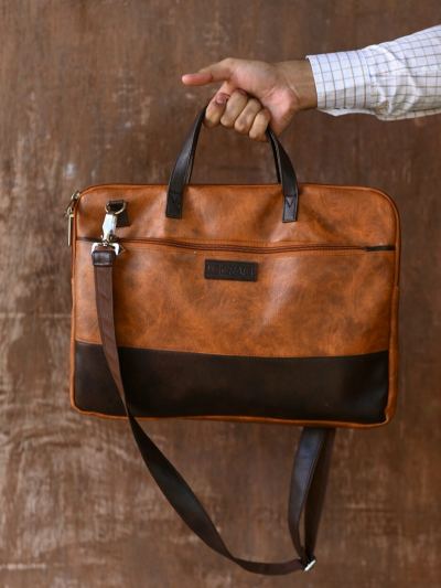 Cabas toile et cuir