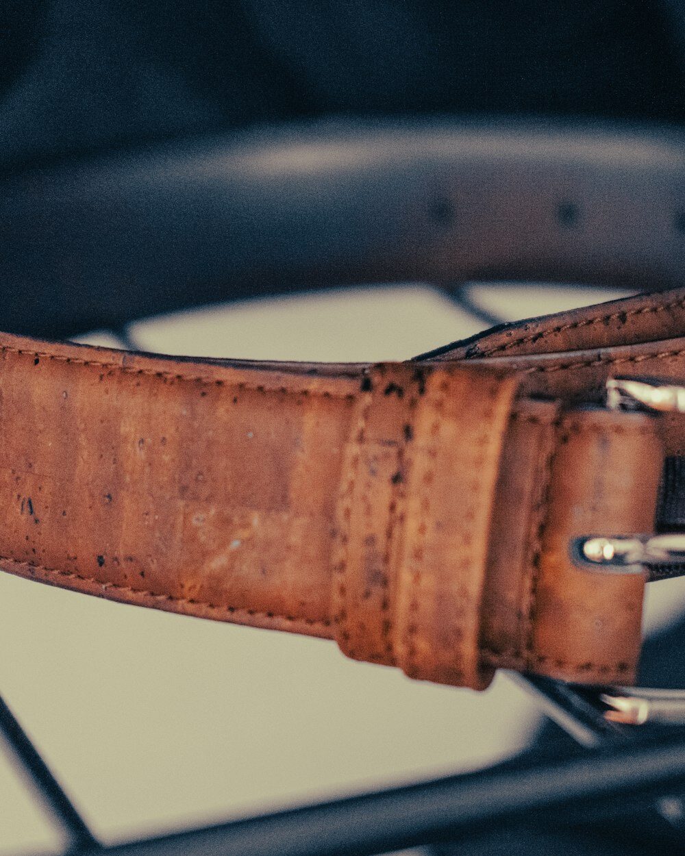 Ceinture cuir tressee